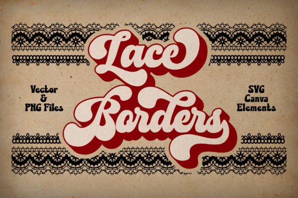 Download Dark Lace Border Graphics Canva Elements - Elements Collection