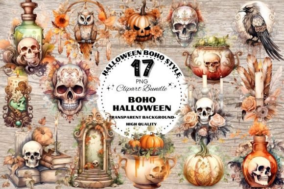 Download Boho Style Halloween Elements - Elements Collection