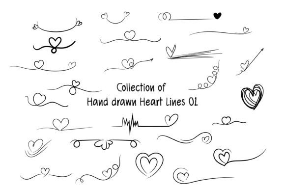 Download Freehand Heart Lines Bundle - Freehand Collection