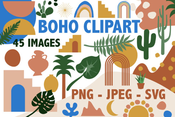 Download Boho Design Elements - 45 Images - Elements Collection