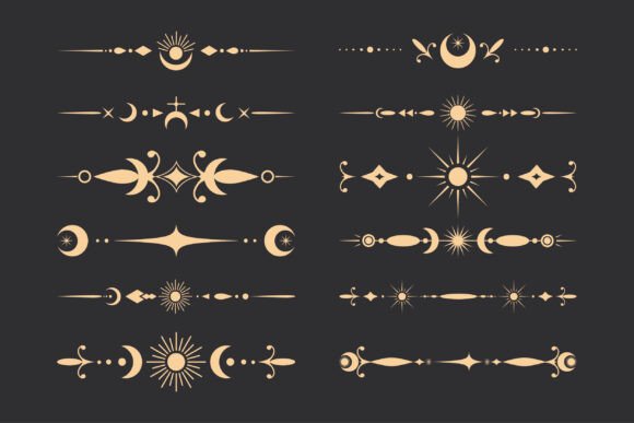 Download Celestial Golden Dividers Collection - Collection Collection